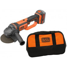 Black & Decker BCG720M1-QW Meuleuse d'angle (125mm/18V/1x4,0Ah), sac