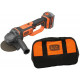 Black & Decker BCG720M1-QW Meuleuse d'angle (125mm/18V/1x4,0Ah), sac