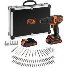 Black & Decker BDCHD18BAFC-QW Perceuse a percussion (40Nm/18V/2x1,5Ah), coffret