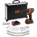 Black & Decker BDCHD18BAFC-QW Perceuse a percussion (40Nm/18V/2x1,5Ah), coffret