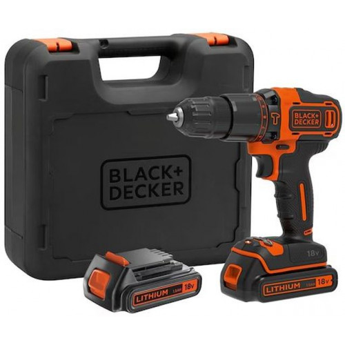 Black & Decker BDCHD18KB-QW Perceuse a percussion sans fil (40Nm/18V/2x1,5Ah), mallette
