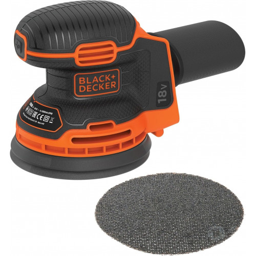 Black & Decker BDCROS18N-XJ Ponceuse excentrique (125mm/18V/sans batterie) Black & Decker BDCROS18N-XJ Ponceuse excentrique (125mm/18V/sans batterie)