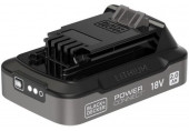 Black & Decker BDL2018S-XJ Batterie Li-ion (18V/2,0Ah), indicateur de charge
