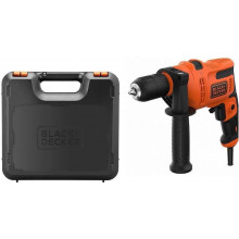 Black & Decker BEH200K-QS Perceuse a percussion filaire (500W/13mm), coffret
