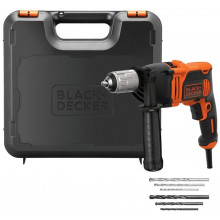 Black & Decker BEH850K-QS Perceuse a percussion (850 W/13 mm), coffret