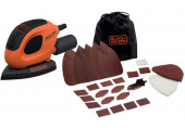 Black & Decker BEW230BC-QS Mouse Ponceuse de détail (55W) + 15 accessoires et sac