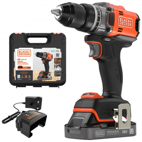 Black & Decker BLD682D1XK-QW Visseuse sans balais sur batterie (50Nm18V/1x2,0Ah), mallette