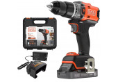 Black & Decker BLD683D1XK-QW Perceuse a percussion sans fil (50Nm/18V/1x2,0Ah), coffret