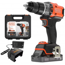Black & Decker BLD683D1XK-QW Perceuse a percussion sans fil (50Nm/18V/1x2,0Ah), coffret
