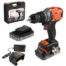 Black & Decker BLD683D2XK-QW Perceuse a percussion sans fil (50Nm/18V/2x2,0Ah), coffret