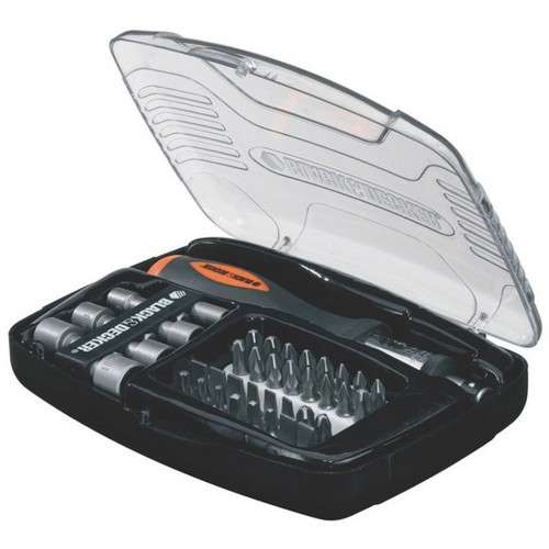 Black & Decker A7062 Kit de Tournevis a cliquet avec accessoires