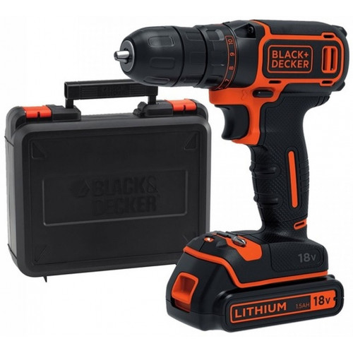 Black & Decker BDCDC18K-QW Perceuse-Visseuse sans fil 18V 1.5Ah Coffret