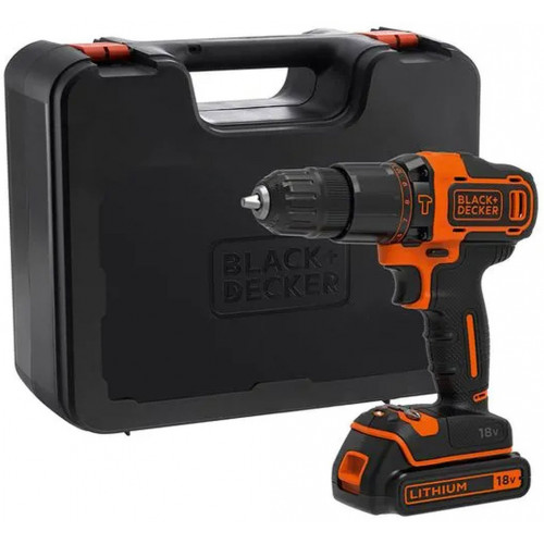 Black&Decker BDCHD18K Perceuse-visseuse sans fil a percussion Li-Ion (1x1,5Ah/18V)