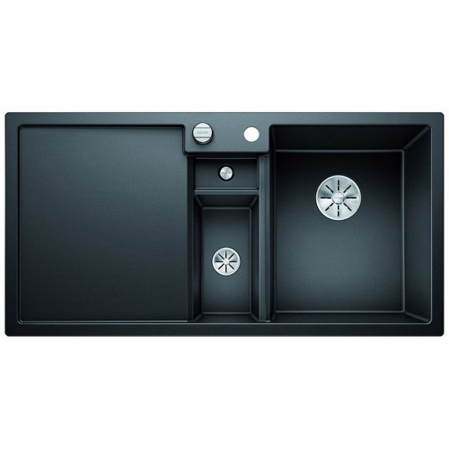 BLANCO COLLECTIS 6 S Infini SILGRANIT Évier, avec commande de vidage, noir 525866