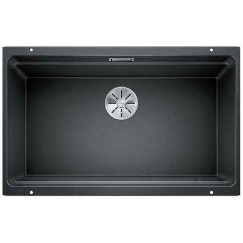 BLANCO ETAGON 700 U Infini SILGRANIT Évier, avec rails, noir 525891