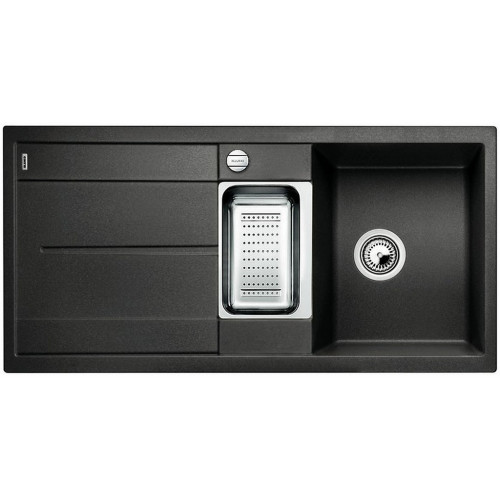 BLANCO METRA 6 S SILGRANIT Évier, avec commande de vidage, noir 525926