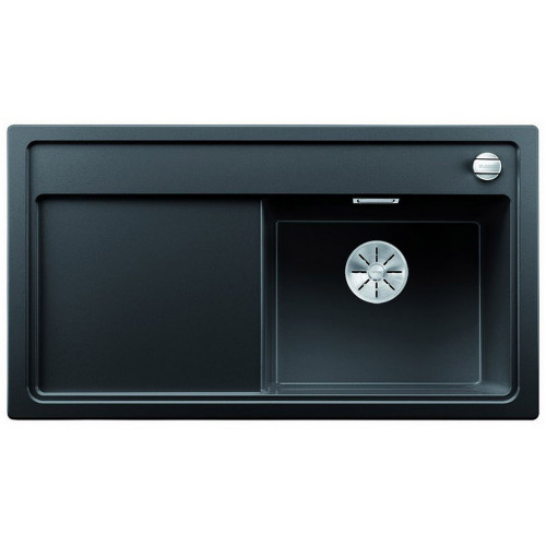 BLANCO ZENAR 5 S InFino Silgranit Évier, avec commande de vidage, noir 526045