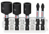 BOSCH Impact Control Assortiment de douilles adaptables, 5 pieces 2608522350