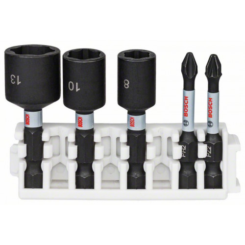 BOSCH Impact Control Assortiment de douilles adaptables, 5 pieces 2608522350