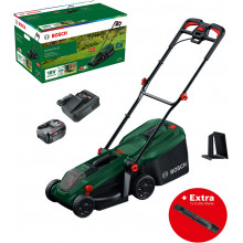 BOSCH ROTAK18V-32 Tondeuse a gazon sans fil, lame supplémentaire 1x4,0Ah 06008B9P02