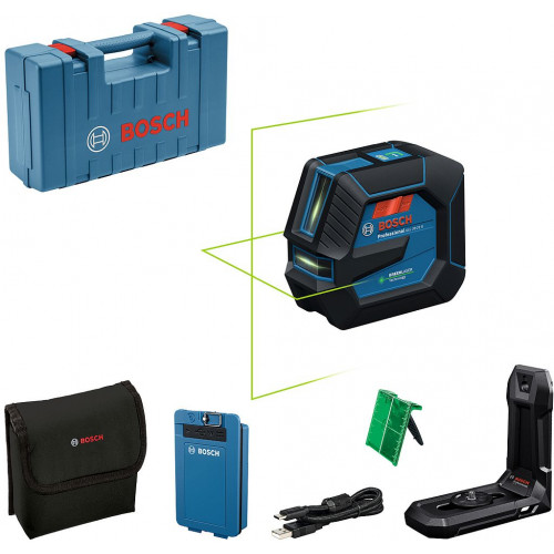 BOSCH GLL 20-22 G PROFESSIONAL Laser lignes, BA 3.7V 3.0Ah, Coffret 0601065602