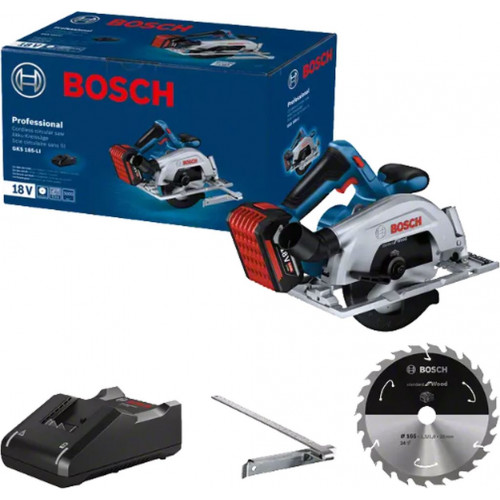 BOSCH GKS 185-LI Scie circulaire sans fil 18V Brushless , 1x 5,0 Ah, GAL 18C-40 06016C1223