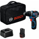 BOSCH GSB12V-32 PROFESSIONAL Perceuse-visseuse a percussion, 2x 12V/2,0Ah, sac 06019G9503