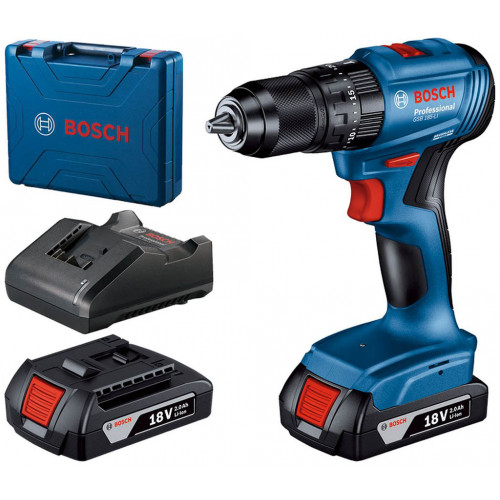 BOSCH GSB 185-LI PROFESSIONAL Perceuse-visseuse sans fil, 2x 2,0 Ah, L-BOXX 06019K3100