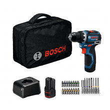 BOSCH GSR 12V-32 PROFESSIONAL Perceuse-visseuse, 2x2.0Ah, Sac a outils, 24 pcs 06019N7006