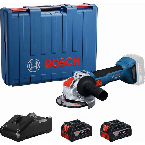 BOSCH GWX 18V-8 PROFESSIONAL Meuleuse angulaire avec X-LOCK, 2× 4,0 Ah, L-Boxx 06019N9102