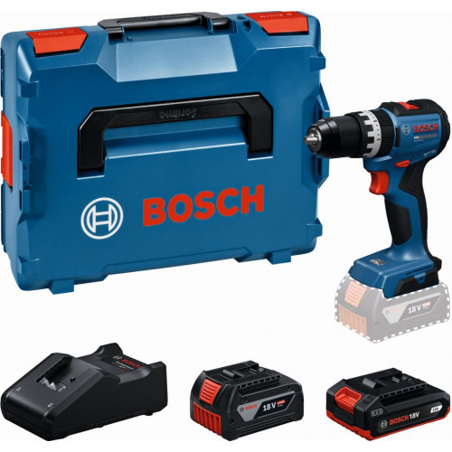 BOSCH GSB18V-52 PROFESSIONAL Perceuses-visseuses a perc, 2,0Ah+4,0Ah,L-BOXX 06019S0122