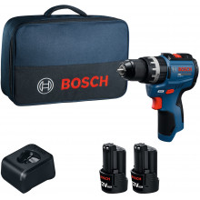 BOSCH GSB12V-31 PROFESSIONAL Perceuse-visseuse a percussion, 2x 12V/2,0Ah, sac 06019S6102