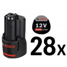 BOSCH 28x GBA 12V 3.0Ah PROFESSIONAL Batterie 0602496012