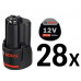 BOSCH 28x GBA 12V 3.0Ah PROFESSIONAL Batterie 0602496012