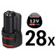 BOSCH 28x GBA 12V 3.0Ah PROFESSIONAL Batterie 0602496012