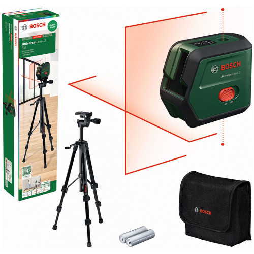 BOSCH UniversalLevel 2 UNI Laser lignes avec fonction point d’aplomb 0603663F01
