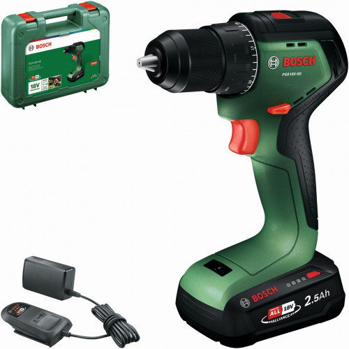 BOSCH PSR18V-60 Perceuse-visseuse sans fil, 1x2,5Ah, Coffret 06039D7201 BOSCH PSR18V-60 Perceuse-visseuse sans fil, 1x2,5Ah, Coffret 06039D7201