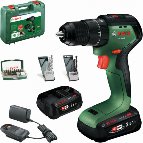 BOSCH PSB18V-60 Perceuses-visseuses a percussion, 2x2,5Ah, Coffret 06039D7304 BOSCH PSB18V-60 Perceuses-visseuses a percussion, 2x2,5Ah, Coffret 06039D7304