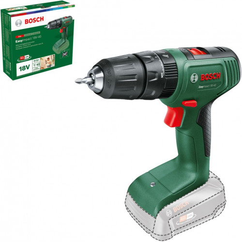 BOSCH EasyImpact 18V-40 Perceuse-visseuse a percussion 2 vitesses sans-fil 06039D8100