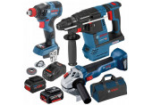 BOSCH Jeu d'outils: GBH 18V-26 + GDX 18V-200 C + GWS 18V-10 + sacoche 0615990M9F