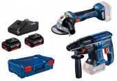 BOSCH Set : GBH 180-LI + GWS 180-LI + 2x4.0 Ah, GAL 18V-40, XL-BOXX