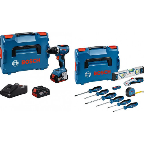 BOSCH GSR 18V-65 PROFESSIONAL Perceuse-visseuse, Ensemble d'outils de 19 pieces 0615A5007K
