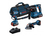 BOSCH GSR+GWS+GBH+3× 4,0Ah+GAL 18V-40 PROFESSIONAL Set de 3 outils 18 V 0615A5007L