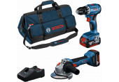 BOSCH PROFESSIONAL Combi-kit 2 outils 18 V GSR+GWS+2x4,0 Ah +GAL, sac a outils) 0615A5007N