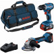 BOSCH PROFESSIONAL Combi-kit 2 outils 18 V GSR+GWS+2x4,0 Ah +GAL, sac a outils) 0615A5007N