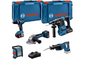 BOSCH GSB+GBH+GWS+GSA+GL+3×5+GAL PROFESSIONAL Set de 5 outils 18 V 0615A5007S