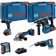 BOSCH GSB+GBH+GWS+GSA+GL+3×5+GAL PROFESSIONAL Set de 5 outils 18 V 0615A5007S