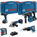 BOSCH GSB+GBH+GWS+GSA+GL+3×5+GAL PROFESSIONAL Set de 5 outils 18 V 0615A5007S