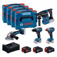 BOSCH PROFESSIONAL GSR18V-65+GDX18V-285+GBH18V-26+GWS18V-11,1x5,5Ah,2x5Ah 0615A500BJ