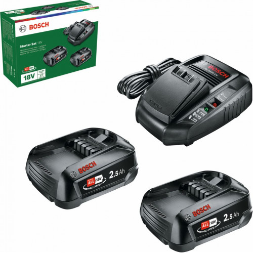 BOSCH Stareter Set 18 V (2 batteries 2,5 Ah + AL 1830 CV) 1600A011LD